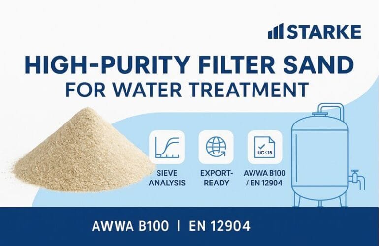 Filter Sand Manufacturer in India - High-Purity Silica Sand for Water Filtration