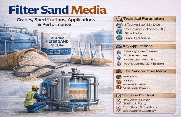 Filter Sand Media: Complete Guide to Grades, Specifications, Applications & Performance