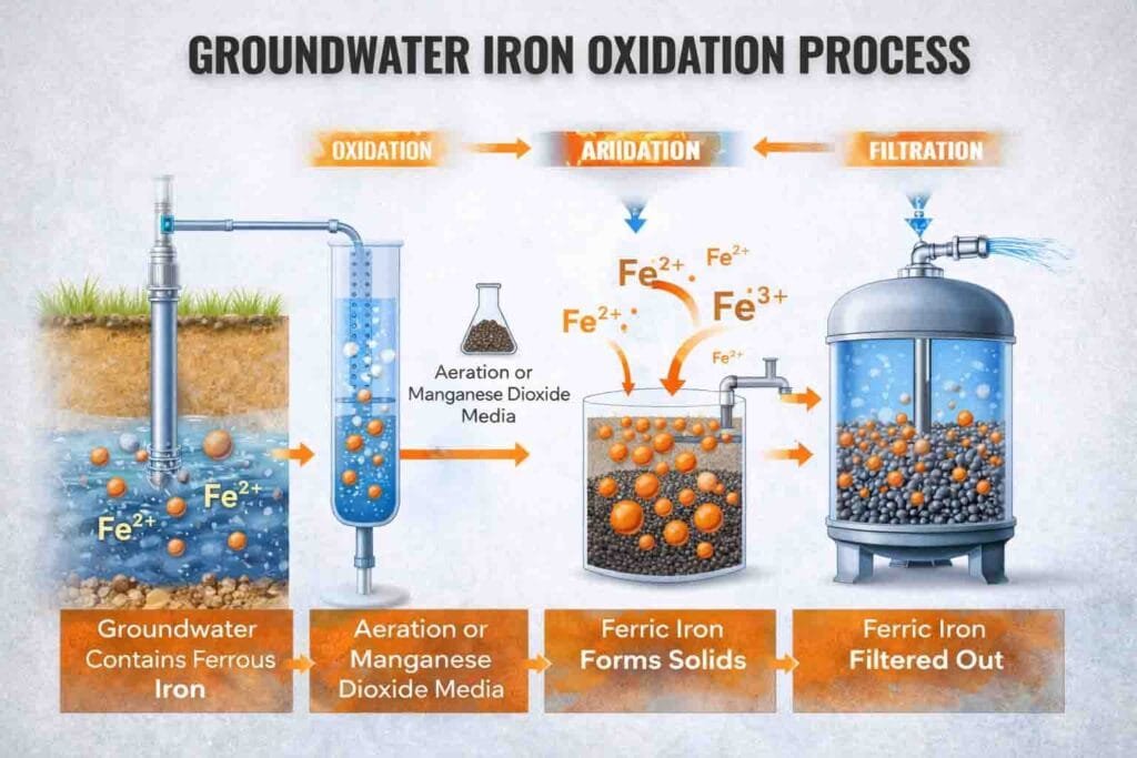 iron oxidation process water treatment