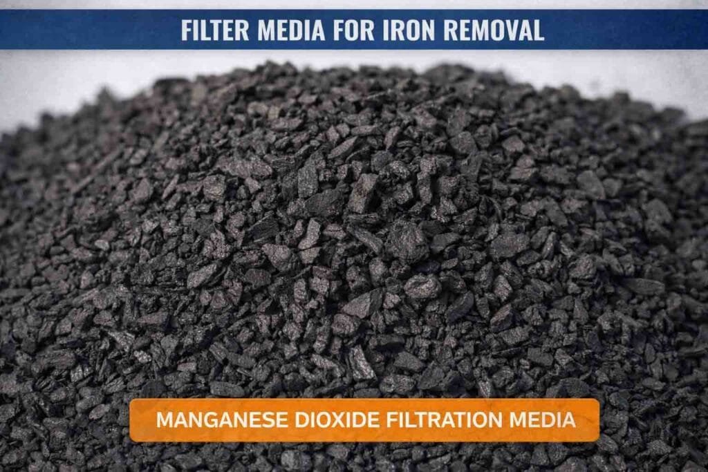 manganese dioxide filter media for iron removal